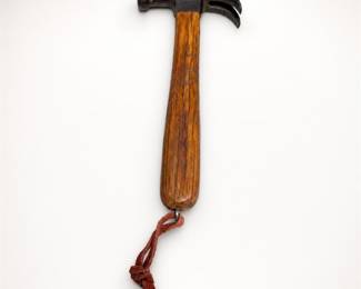 Lot 567B: Small Vintage Claw Hammer with Leather Thong