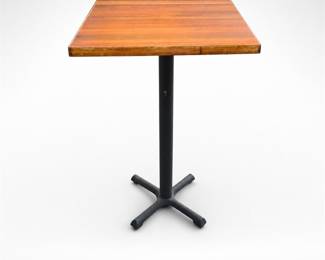 Lot 3: Plank Top Pedestal Cafe Table