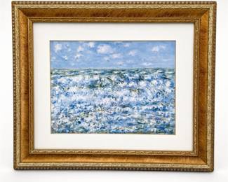 Lot 449: Claude Monet "Waves Breaking" Framed Reproduction Print