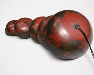 Lot 396: Set of 6 Japanese Bronze Nesting Temple Bells