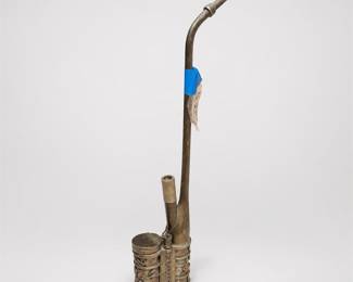 Lot 518: Chinese White Metal Water Pipe (Shuiyandai)