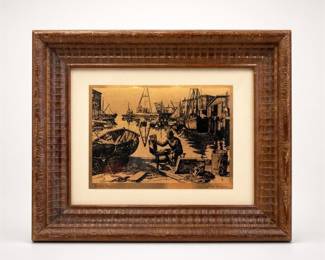 Lot 451: Lionel Barrymore "Purdy's Basin" Foil Etch Print