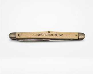 Lot 620: Niagara Orchard Advertising Two-Blade Pen Knife