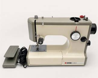 Lot 629: Sears Kenmore Portable Sewing Machine with Foot Pedal & Case