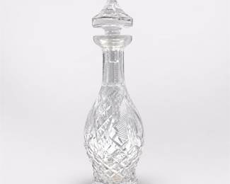 Lot 756: Cut Crystal Footed Decanter with Spire Stopper