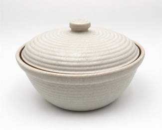 Lot 754: Speckled Stoneware Covered Casserole