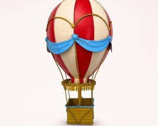 Lot 720: Vintage-Style Painted Tin Hot Air Balloon Model