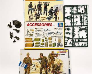 Lot 443: Italeri & Dragon 1:35 Figure Kits with Heekin Pewter Figures