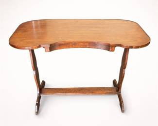 Lot 020: Colonial-Style Trestle-Base Coffee Table