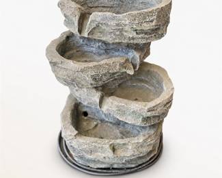 Lot 061: Four-Tier Faux Rock Cascade Fountain