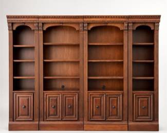 Lot 038: Parker House Huntington 4-Piece Library Bookcase Wall