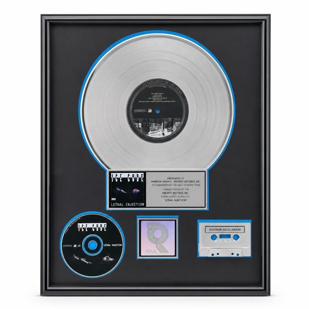 Lot 766: Ice Cube 'Lethal Injection' RIAA Platinum Sales Award