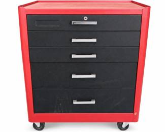 Lot 0649: 5-Drawer Rolling Tool Cabinet with Hand Tools