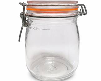 Lot 826A: French Glass Canning Jar with Wire Bail Clamp Lid