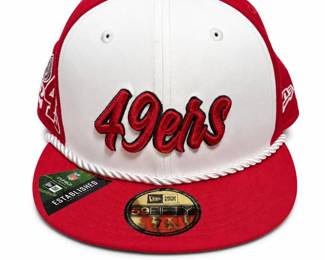 Lot 832: New Era 59FIFTY San Francisco 49ers Script Fitted Cap