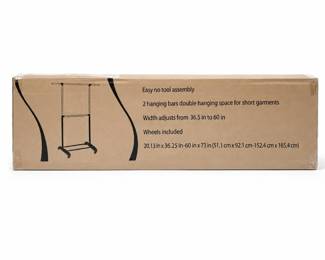 Lot 0675: Whitmor Adjustable 2-Rod Garment Rack