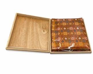 Lot 1040: Japanese Brocade Album with Mizuhiki Cord in Wood Box