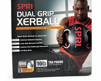 Lot 847: SPRI Dual Grip Xerball 10 lb Medicine Ball
