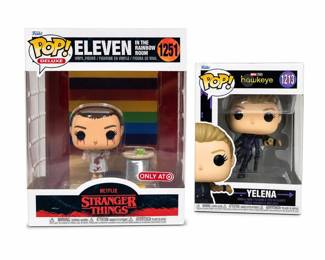 Lot 826: 2 Funko Pop Figures: Stranger Things Eleven & Hawkeye Yelena
