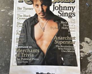 Lot 0698: Rolling Stone Johnny Depp Cover Poster, Issue 1044