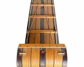 Lot 0650: Vintage Roll-Top Wooden Toboggan