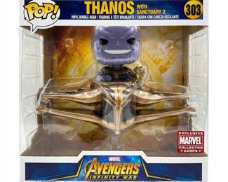 Lot 824: Funko Pop 10-Inch Thanos with Sanctuary 2 #303