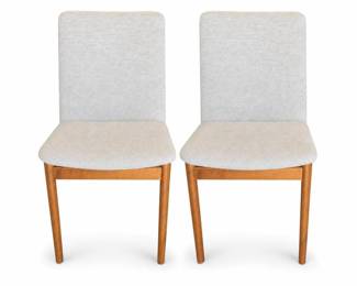 Lot 0665: Pair of Danish Modern Style Dining Chairs