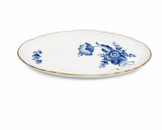 Lot 596: Royal Copenhagen Blue Flowers Curved Oval Pickle Dish