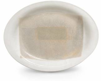 Lot 805: Studio Pottery Oval Platter with Abstract Glaze Design