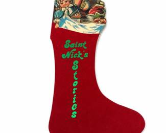 Lot 0689: "Saint Nick's Stories" Die-Cut Stocking Storybook