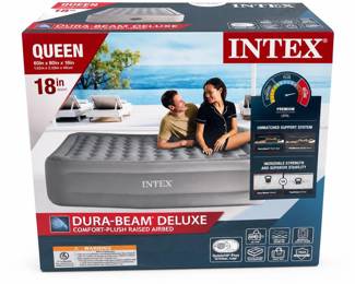 Lot 1028: Intex Dura-Beam Deluxe Queen Raised Airbed AP619D