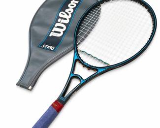 Lot 144: Wilson Sting Graphite Largehead Tennis Racket with Cover