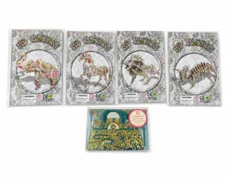 Lot 809A: 4 3D Garden Puzzle Kits & Note Card Set