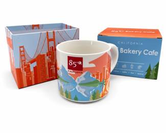 Lot 0684: 85°C Bakery Cafe California Souvenir Mug - New in Box