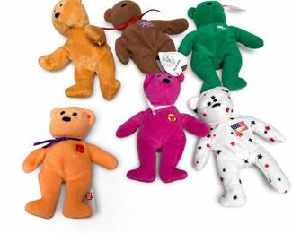 Lot 129: 6 Ty & McDonald's Small Plush Bears