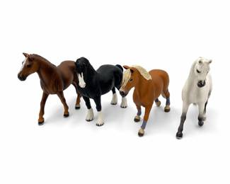 Lot 804A: 4 Schleich-Style Model Horse Figurines