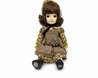 Lot 1031: Porcelain Collector Doll in Floral Dress