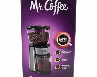 Lot 790: Mr. Coffee BVMC-BMH23 Burr Mill Grinder - New in Open Box
