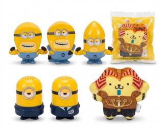 Lot 124: 7 McDonald's Happy Meal Toys: Minions & Sanrio Plush