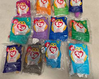 Lot 128: Set of 12 1998 McDonald's Ty Teenie Beanie Babies