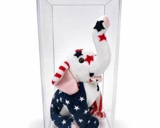 Lot 133: Ty Righty 2000 Patriotic Elephant Beanie Baby