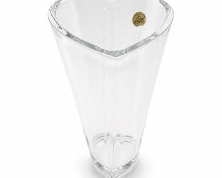 Lot 0694: Cristal d'Arques Heart-Shaped Crystal Vase