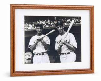 Lot 769: Lou Gehrig & Joe DiMaggio Framed Yankees Photo