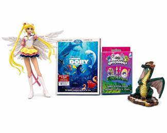 Lot 807A: 4-Item Lot: Sailor Moon Figure, Finding Dory Blu-ray & More