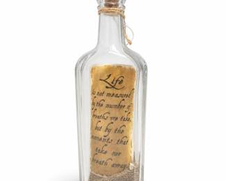 Lot 829: Ohio Wholesale Corked Glass Bottle with 'Life' Scroll