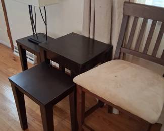 SIDE CHAIR AND TABLES