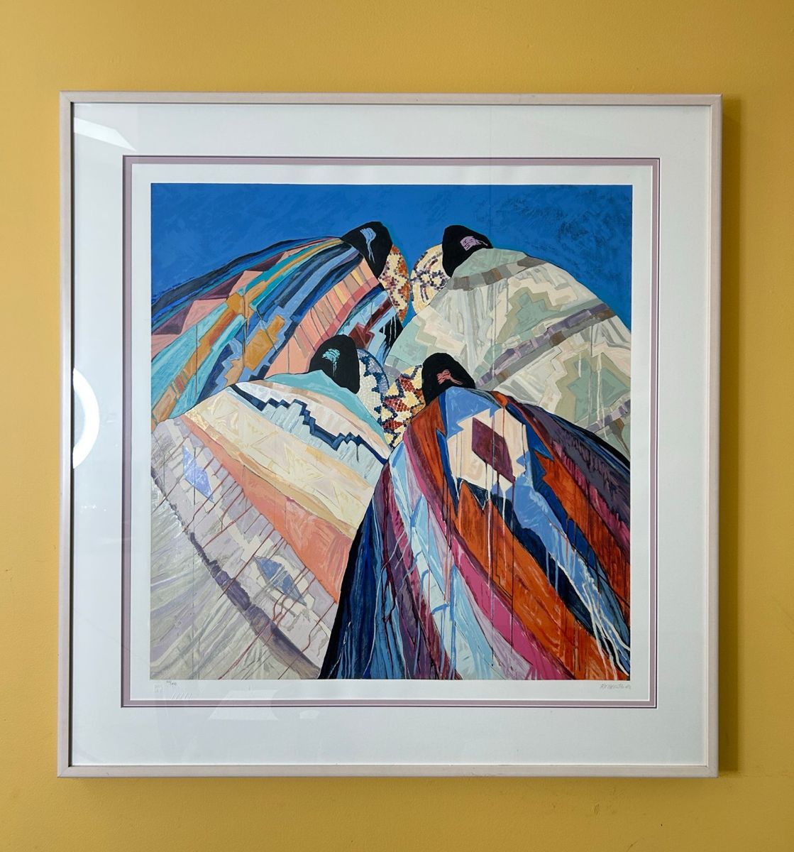 Dolona Roberts "Bright Blankets" Serigraph