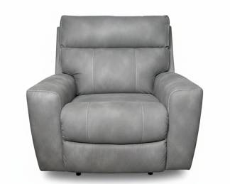 Modern Gray Upholstered Power Recliner