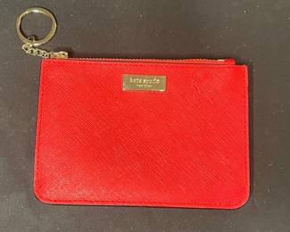 Kate Spade New York Cameron Saffiano Leather Zip Card Holder with Keychain