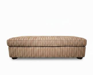 Striped Storage Bench Ottoman
